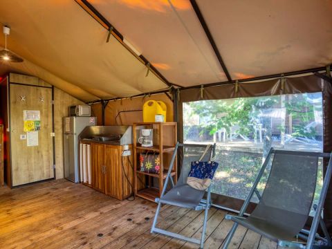 TENTE TOILE ET BOIS 4 personnes - Caraibe 3 Pièces 4 Personnes