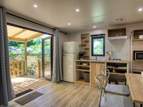 MOBILHOME 4 personnes - Cabane Vintage 3 Pièces 4 Personnes + TV