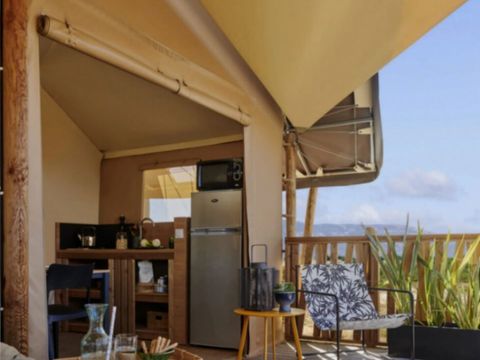 TENTE TOILE ET BOIS 4 personnes - Tente Lodge 2 ch 4 pers