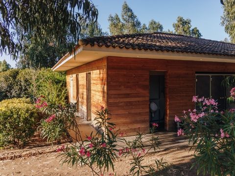 Tente en toile et en bois 5 personnes - Tente Lodge sans salle de bain