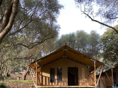 TENTE TOILE ET BOIS 5 personnes - Tente Lodge sans salle de bain