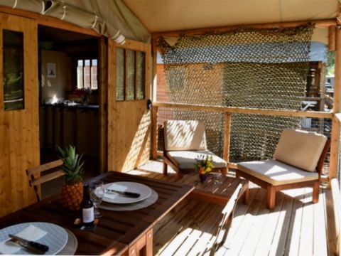 TENTE TOILE ET BOIS 5 personnes - PALMIER