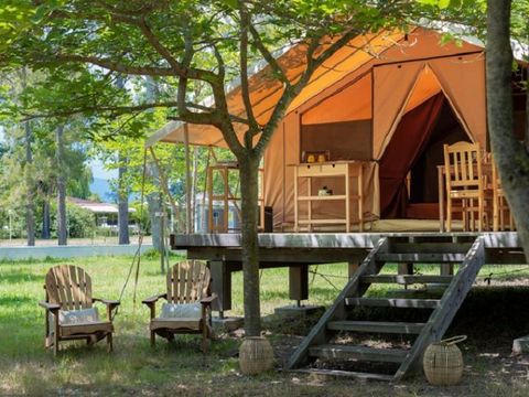 Tente en toile et en bois 4 personnes - Ecolodge
