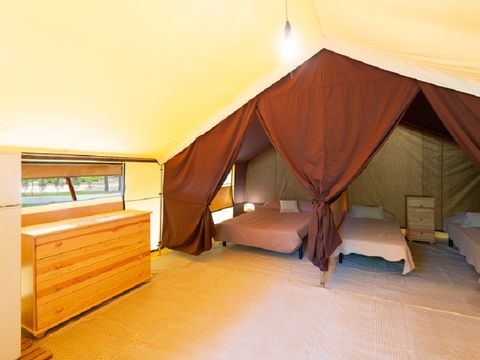 Tente en toile et en bois 4 personnes - Ecolodge