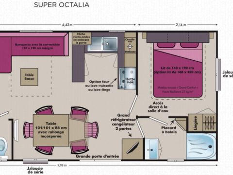 MOBILHOME 6 personnes - pour 6 personnes (3 chambres)