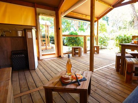 Tente en toile et en bois 5 personnes - Tente en toile et en bois 5 personnes - Tente Lodge Cottu