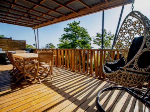 Lodge 9 personnes - Lodge 9 personnes - Lodge Prestige sur pilotis front mer 7p 3Ch SPA