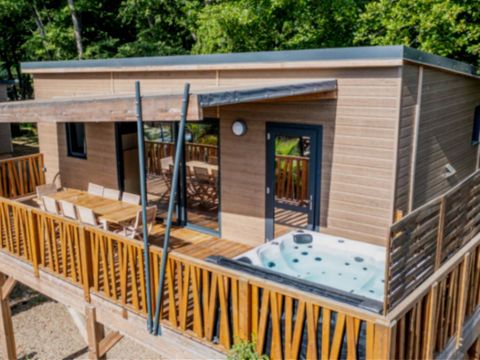 Lodge 9 personnes - Lodge 9 personnes - Lodge Prestige sur pilotis front mer 7p 3Ch SPA