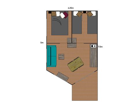 Tente 5 personnes - Tente 5 personnes - Tente Lodge Liberta 5p 2Ch