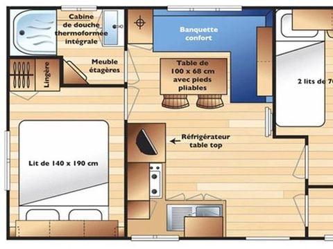 MOBILHOME 4 personnes - LIZERT STANDARD 24 M²