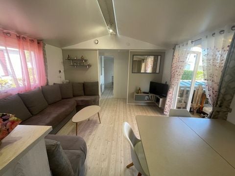 MOBILHOME 8 personnes - Mobilhome famille 4 chambres/2WC/2SDB (Immobilhome)/climatisation/LV/Terrasse intégrale