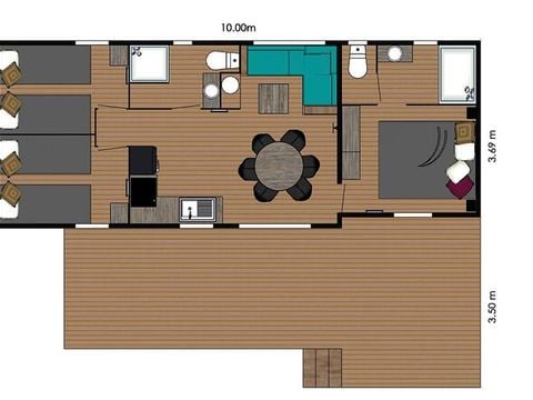 CHALET 6 personnes - Eco-Lodge Manyara 40 m²