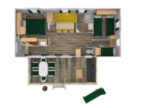 MOBILHOME 6 personnes - Comfort Plus 3 chambres Relax avec lave-vaisselle