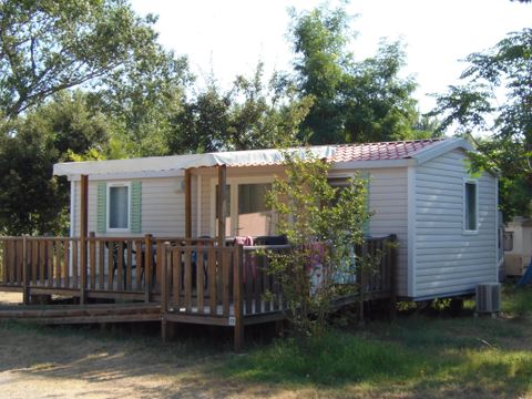 MOBILHOME 4 personnes - Mobilhome HELIOS climatisé PMR (Personne à Mobilité Réduite) 32m² + terrasse semi couverte 15m²