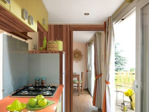 MOBILHOME 6 personnes - Mobilhome RIVIERA 35m² CLIMATISÉ + terrasse semi-couverte 15m²
