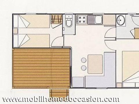 MOBILHOME 4 personnes - Standard + 26 m² - 2 chambres