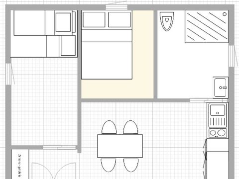 CHALET 6 personnes - CHALET CONFORT 2CH 4/6 PERS TV-CLIM-PMR