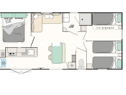 MOBILHOME 8 personnes - Loisir+ 3 chambres 30m²