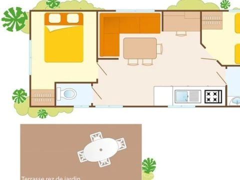 Mobilhome 6 personnes - Comfort XL | 2 Ch. | 4/6 Pers. | Petite Terrasse | Clim.