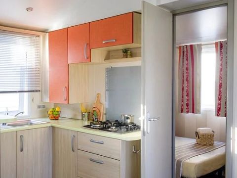 Mobilhome 6 personnes - Comfort | 3 Ch. | 6 Pers. | Terrasse Simple | 1 SDB | Clim.