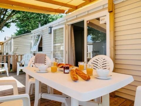 Mobilhome 7 personnes - Comfort XL | 3 Ch. | 5/7 Pers. | Terrasse surélevée | Clim.
