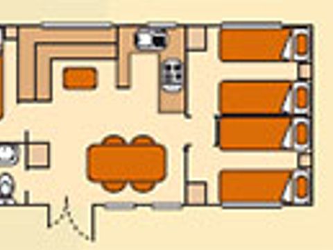 MOBILHOME 6 personnes - Cottage Standard 3 chambres + Clim