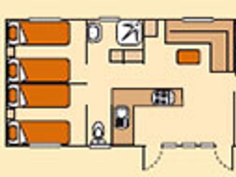 MOBILHOME 6 personnes - Cottage Privilège 3 chambres + Clim