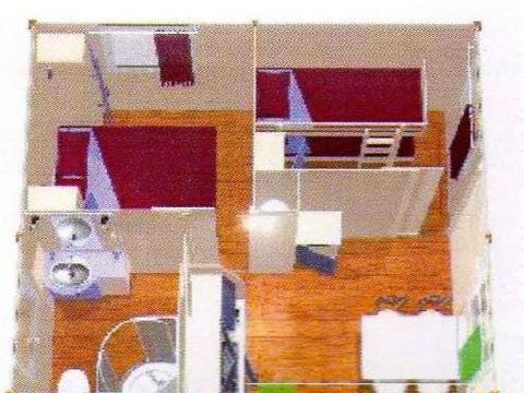 CHALET 4 personnes - Standard 20m² - 2 chambres + terrasse couverte