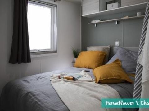 Mobilhome 4 personnes - Home Flower Premium 29 m² - 2 chambres + TV + LV +Terrasse + Clim