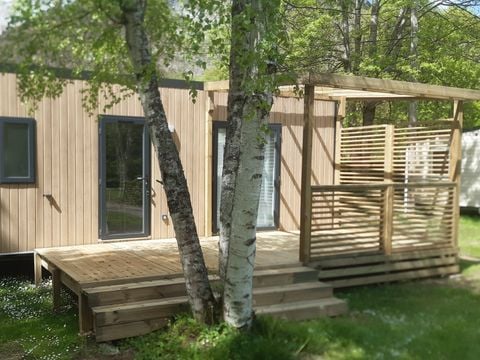 Mobilhome 4 personnes - Home Flower Premium 29 m² - 2 chambres + TV + LV +Terrasse + Clim