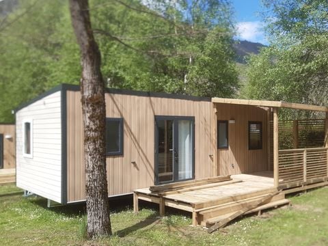 Mobilhome 6 personnes - Home Flower Premium 33m² - 3 chambres + TV + LV + Terrasse + Clim