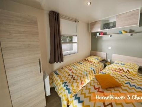 Mobilhome 6 personnes - Home Flower Premium 33m² - 3 chambres + TV + LV + Terrasse + Clim
