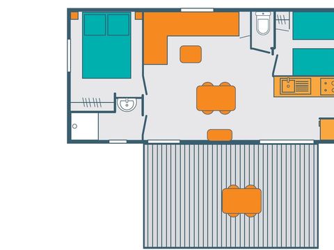 MOBILHOME 4 personnes - PREMIUM 4 pers (32m²)