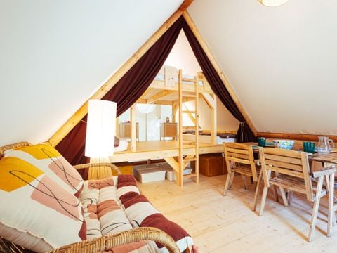 Tente en toile et en bois 4 personnes - LODGE TRAPPEUR 4 pers