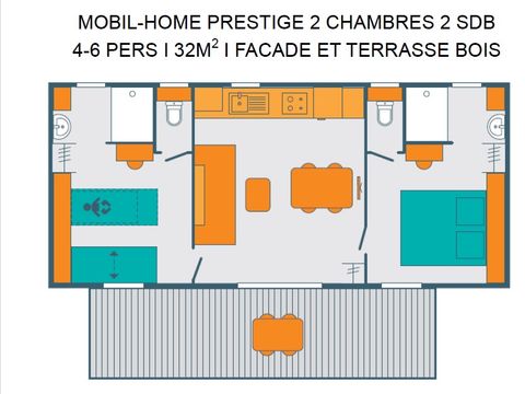 MOBILHOME 6 personnes - MOBIL HOME PRESTIGE 4-6pers