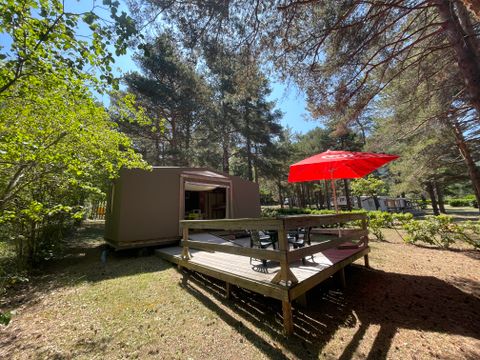 TENTE TOILE ET BOIS 4 personnes - Tente Maori - sans sanitaires - terrasse