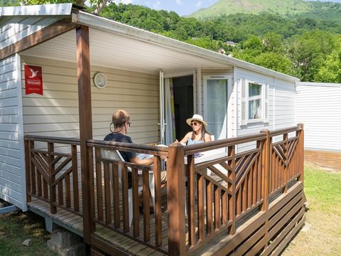 MOBILHOME 4 personnes - Bergons TV LV Terrasse semi-couverte