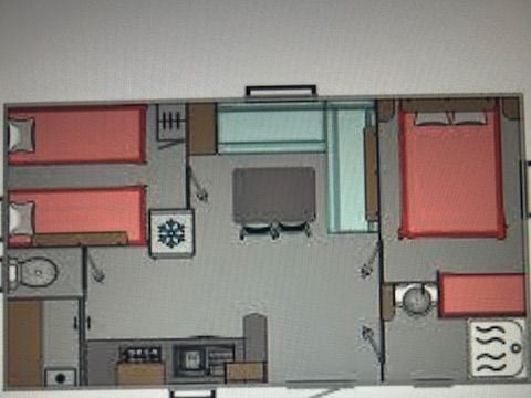 MOBILHOME 5 personnes - Troumouse 2 chambres TV LV Terrasse semi-couverte