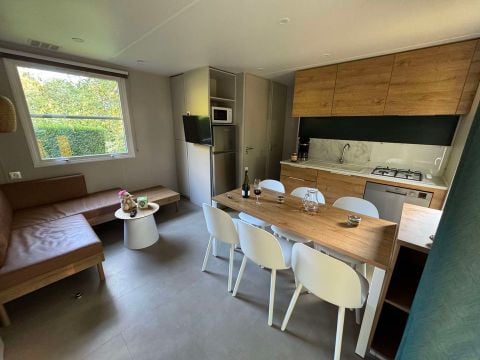 MOBILHOME 6 personnes - Gloriette 3 chambres TV LV Terrasse semi couverte