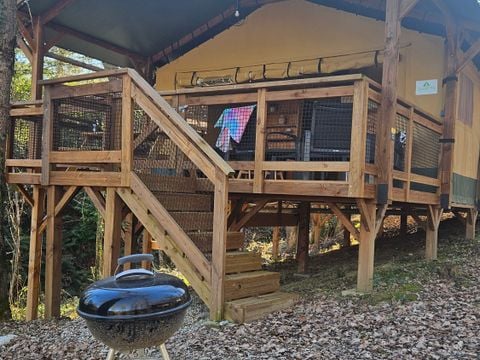 LODGE 6 personnes - Tente LODGE LUXE XL SAFARI SANDERS 3 Chambres - Terrasse couverte 2/6 pers.