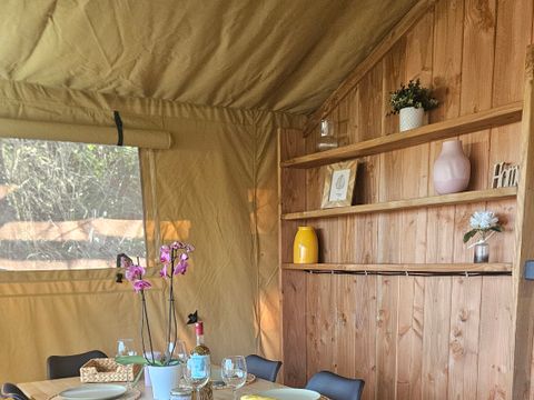 LODGE 4 personnes - Tente SAFARI LODGE NATURE SANDERS  2 chambres - terrasse couverte (pas de salle de bain privée)