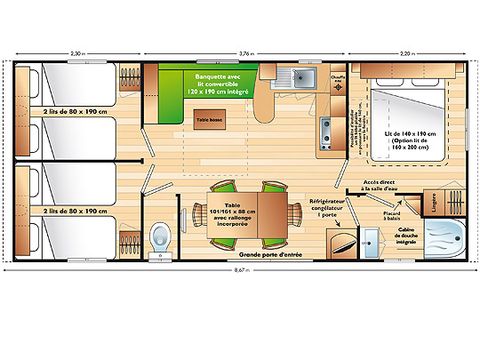Mobilhome 6 personnes - Tribu