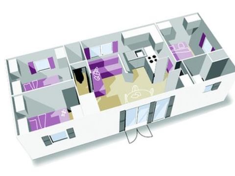 MOBILHOME 6 personnes - Gavarnie 3 chambres = draps + serviettes +ménage