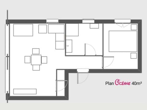 APPARTEMENT 4 personnes - Appartement 2 pièces 40m² - douche - TV - climatisation