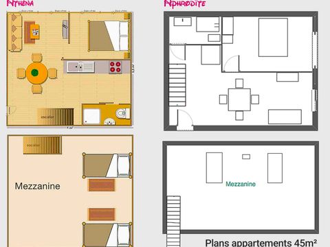 APPARTEMENT 4 personnes - Appartement 3 pièces Accueil 45 m² - 2 chambres - Climatisation et TV