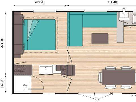 MOBILHOME 6 personnes - confort n°15, n°19 et n°43
