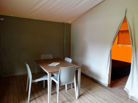 Tente en toile et en bois 5 personnes - Wood Lodge