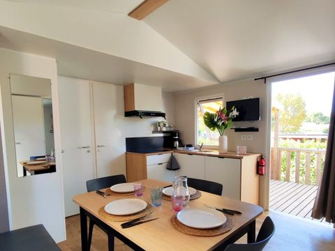 Mobilhome 6 personnes - MH EVASION - 33.3m² - 3 chambres - Clim - Terrasse