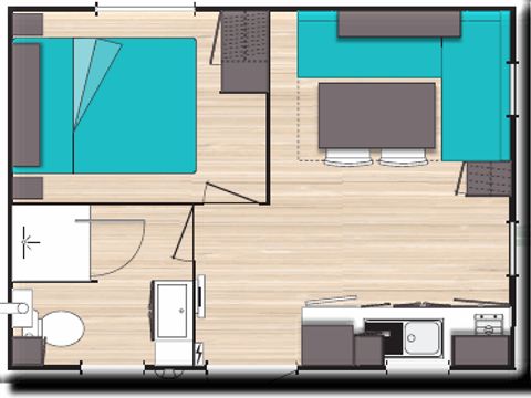 MOBILHOME 3 personnes - L'ESTAGNOL