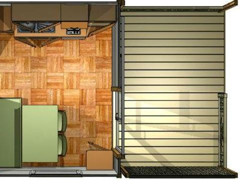 CHALET 2 personnes - la Favière - terrasse couverte